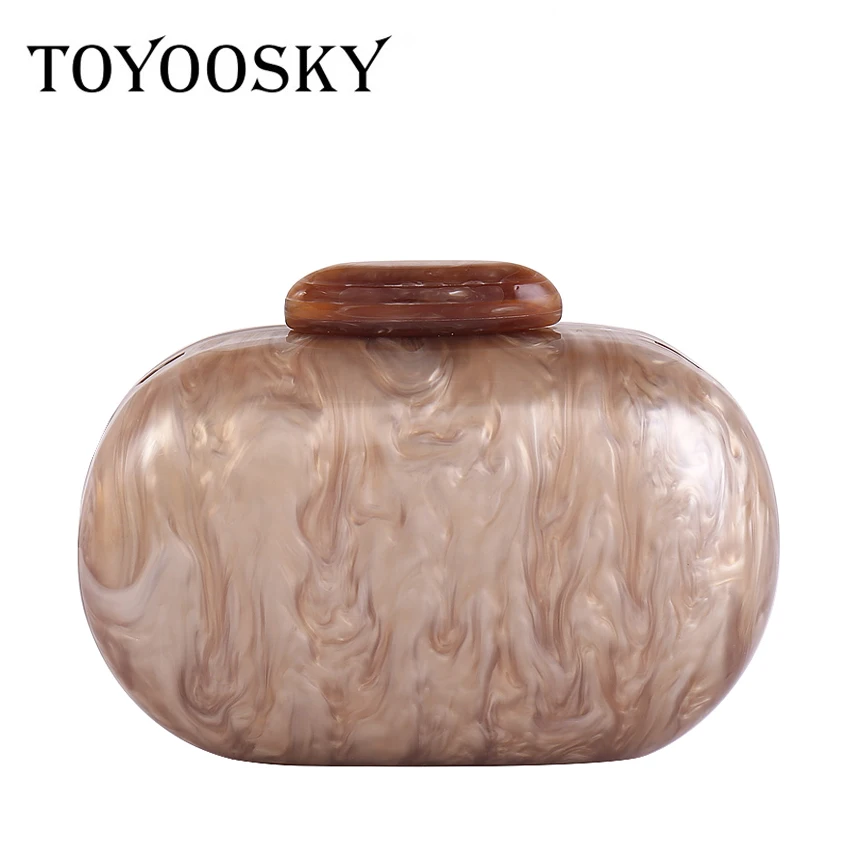 

TOYOOSKY 2020 новые модные мраморные акриловые сумки, винтажные женские сумки-мессенджеры, овальные вечерние клатчи, вечерние сумки для выпускно...