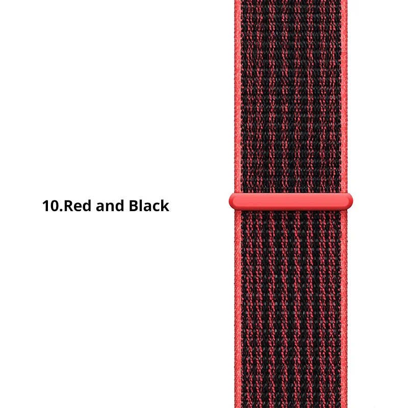 red black Нейлоновый ремешок 20 мм 22 мм для Amazfit Bip, умный ремешок на запястье, нейлоновый ткацкий ремешок для часов Amazfit Bip Pace, ремешок для часов - Цвет ремешка: red black
