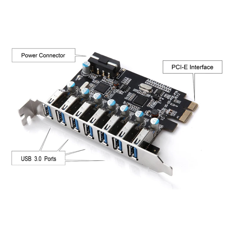 экспресс карта superspeed usb 30 с 7 портами