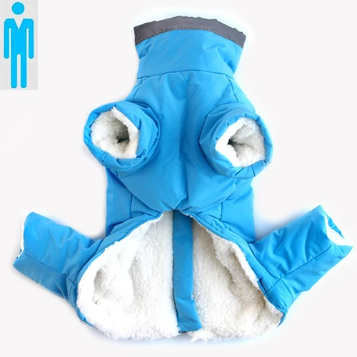 Blue Boy Новая зимняя куртка для собак Водонепроницаемая Светоотражающая одежда для домашних животных для маленьких собак Французский бульдог Рождественская теплая одежда для домашних животных Щенок Чихуахуа - Цвет: Blue Boy