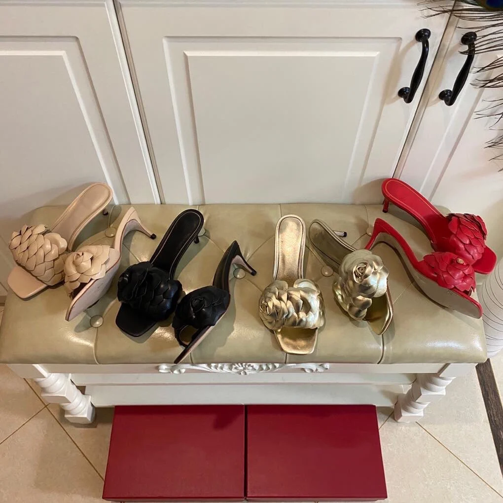 2021 Новая женская летняя обувь сексуальные женские тапочки из натуральной