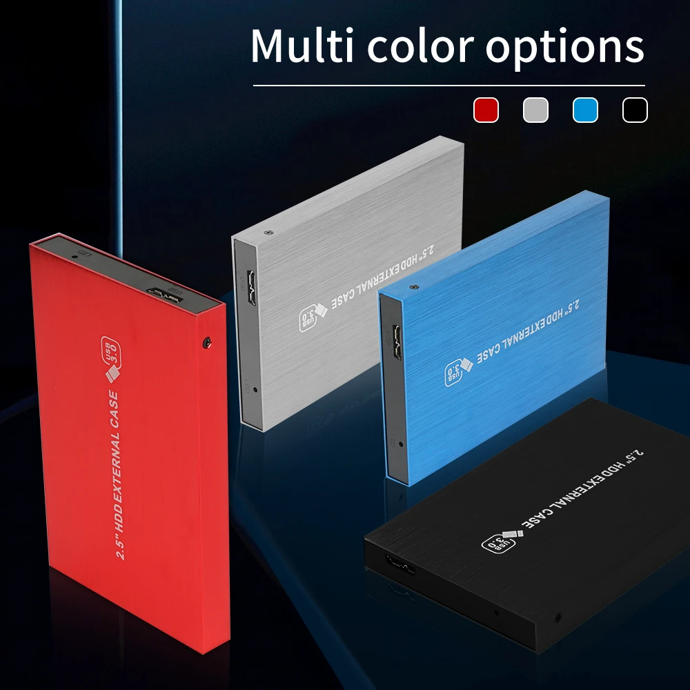 2 5 дюймовый корпус жесткого диска SATA USB 3 0 Портативный внешний для Алюминий SSD HDD 9