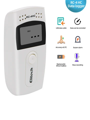 Цифровой USB регистратор данных о температуре и влажности, NTC датчик-термометр для лабораторий холодного транспорта