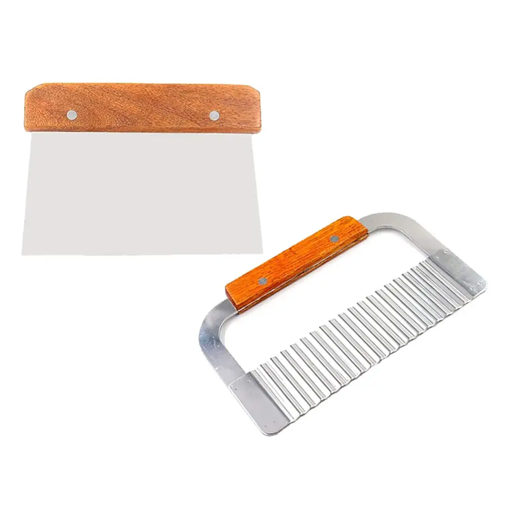 

2x прямое волнистое вощеное овощное тесто нож для мыла ломтерезка торта картофеля