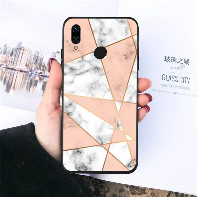 

Matte Marble colorful pattern Phone Case For Huawei honor Mate P 10 20 30 40 i 9 8 pro x Lite smart 2019 nova 5t funda coque