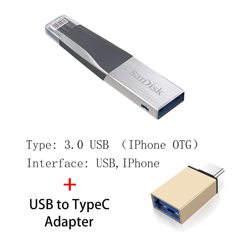 IX40N B Двойной Флеш-накопитель SanDisk флеш-накопитель USB 3,0 128 Гб 64 ГБ 32 ГБ оперативной памяти, 16 Гб встроенной памяти, 150 МБ/с. ультра талант флеш-накопитель флеш-накопителей и флеш-накопитель флэш-диск U диск для ПК - Цвет: IX40N B