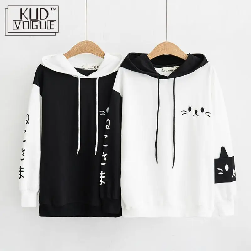 Новинка 2020 японская одежда в стиле Харадзюку с изображением аниме кошки и