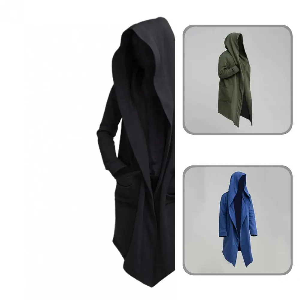 

Costume Fabulouse Oversize Long Men Coat Extra Long Jacket Turn-down Collar for Autumn