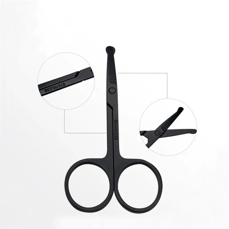 

1pc Safety Stainless Steel Vibrissa Nasal Hair Scissors Nose Hair Trimmer Eyebrow Scissors Nose Ear Hair Remover Scissor
