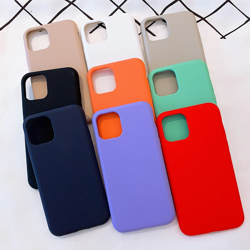 Оригинальный силиконовый чехол для iPhone 7 8 Xs Max роскошный однотонный 6 6s Plus X XR Funda
