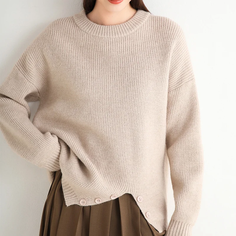 

adishree 2020 woman winter 100% Cashmere sweaters autumn knitted Pullovers High Quality Warm Female thickening O-neck