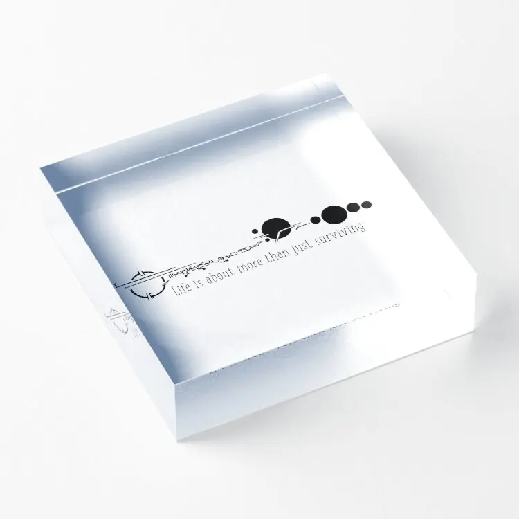 

Жизнь составляет больше, чем только выживание, акриловые блоки, штамповка, украшение, печать, комната, фотографии, домашний декор, Свадебный ...