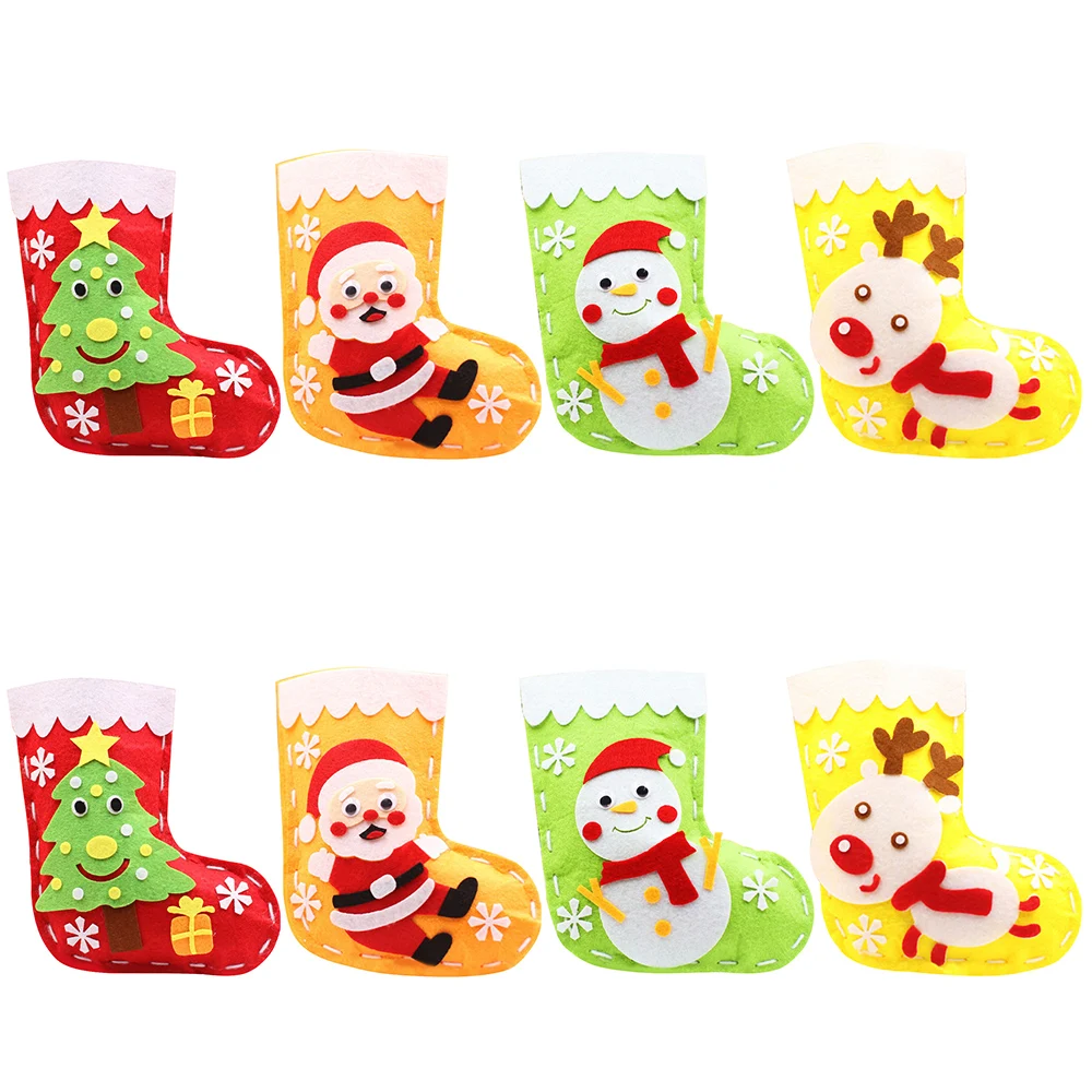 10 шт. детский Рождественский чулок ручной работы набор сделай сам Мультяшные