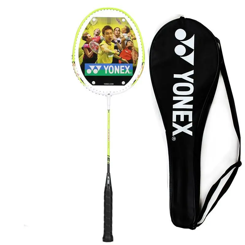 Оригинальные ракетки для бадминтона Yonex B6500 готовые ракетки с натянутыми ракетами Yy для начинающих с сумкой - Цвет: B6500 green