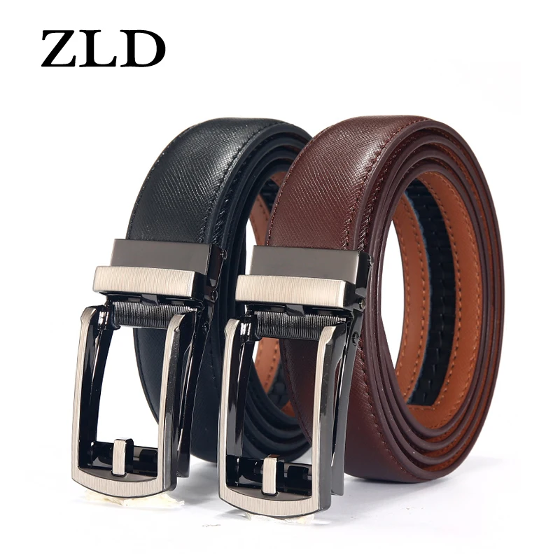 ZLD Black and brown men's belt luxury fashion brand automatic buckle ratchet belt comfortable click belt male gift designer belt
