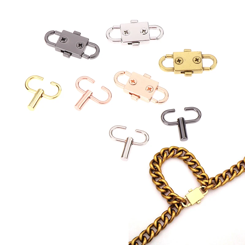 2/4 шт./компл. Регулируемая металлическая пряжка зажим для сумок цепочка длина