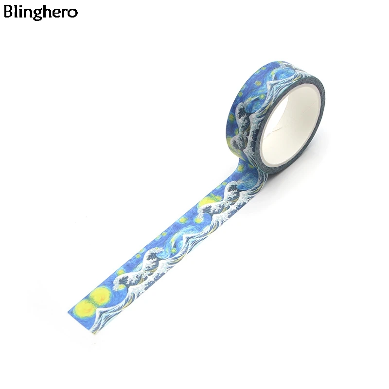 Blinghero Kanagawa Wave 15 мм X 5 м Прохладный Васи кран рукоделие изоляционная лента клейкие