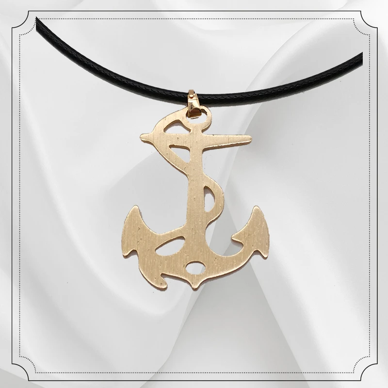 

1 Pair New Ship's Anchor Golden Metal Necklace For Women Personality Fashion Modern Simplicity Lovely Jewelry Accessories Gift