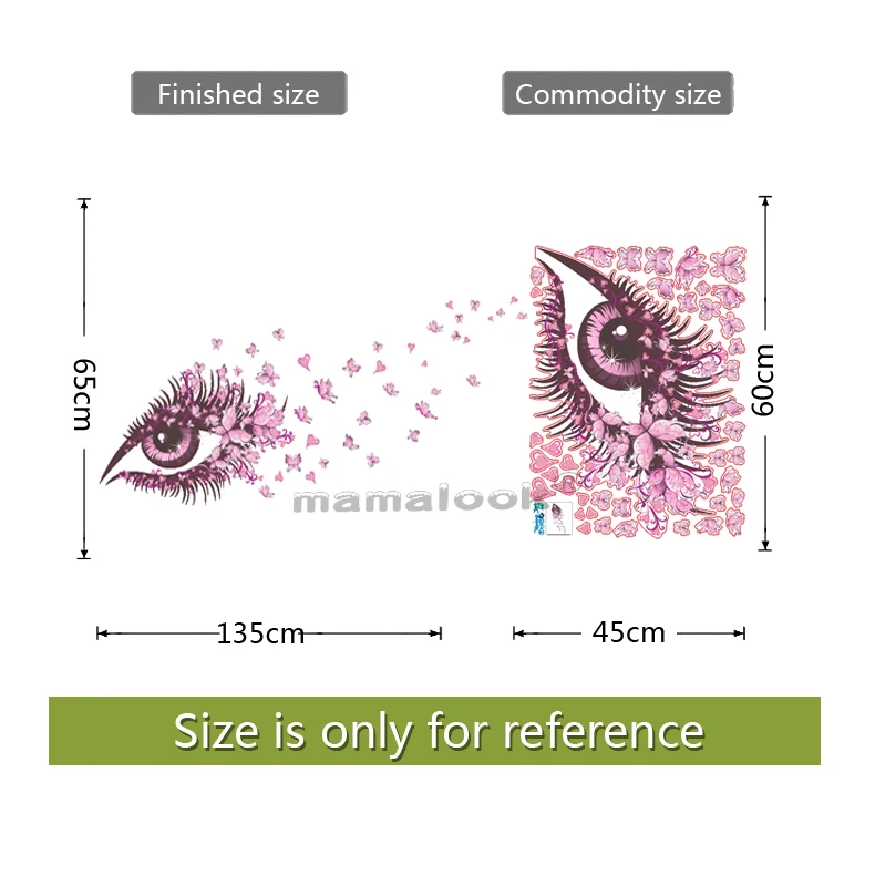 

Sexy girl eyes butterfly wall stickers living bedroom girls room decor decoration diy home decals mual poster adesivo de paredes