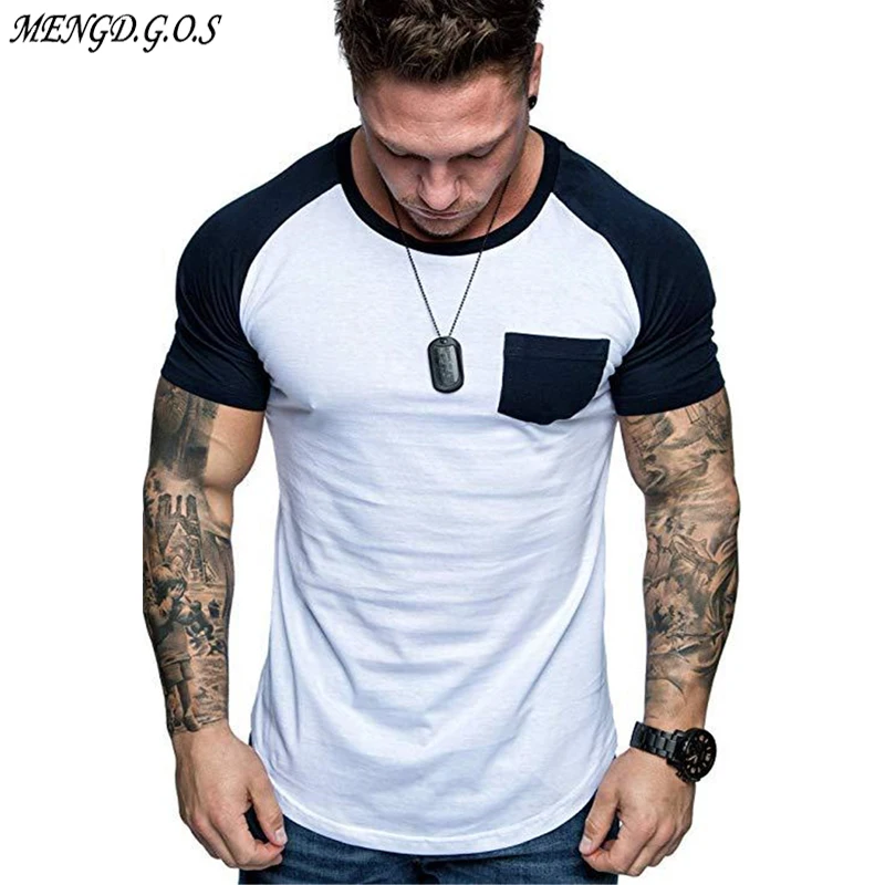 

Outdoor Casual Street Wear Men's T-Shirt Fashion Brand Men's Short Sleeve Slim Tops Jogger Sports Men's Wear