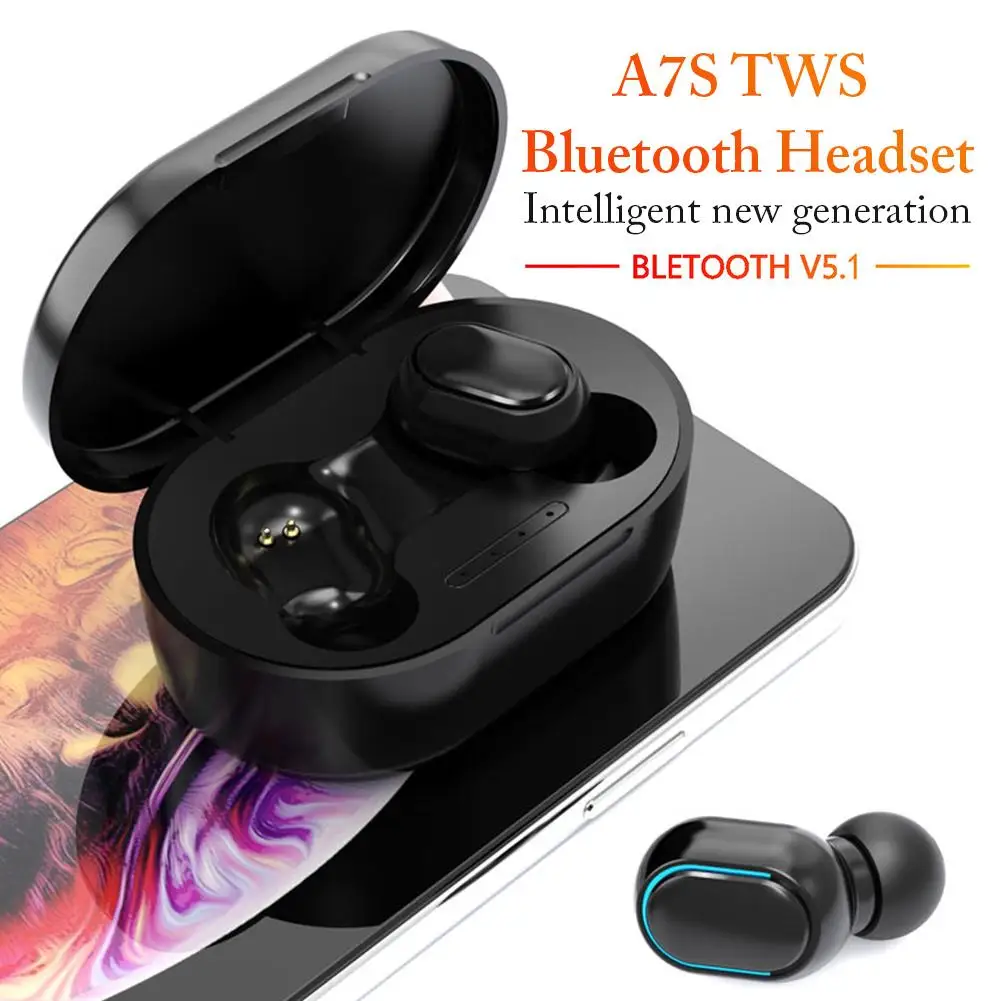 A7S TWS 5.1 In-ear Wireless Bluetooth Headset Earphone Stealth Sports Waterproof Headphone Earbuds With Charging Compartment | Электроника