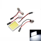 1 шт. продвижение белых T10 W5w Cob 24SMD 36SMD 48SMD автомобилей светодиодных фар для авто Интерьер Чтение лампа светильник купол с фестонами автомобиля Панель лампа