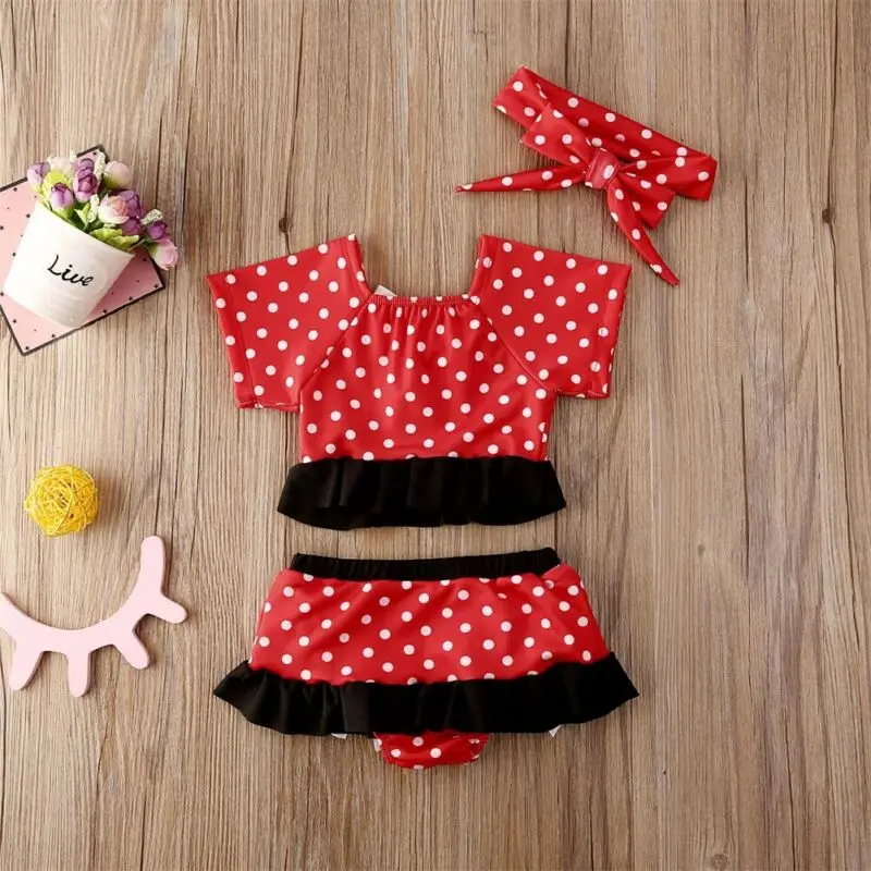 Лидер продаж для маленьких детей девочек с бантом купальник летние пляжные