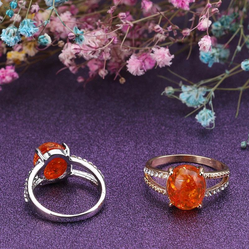 Корейская версия изящных колец из пчелиного воска с имитацией кристаллов для