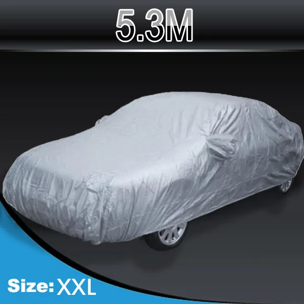 

New Universal 4 Size M L XL XXL Silver Full Car Cover Anti UV Rain Styling Sunshade Heat Protection Dustproof Outdoor