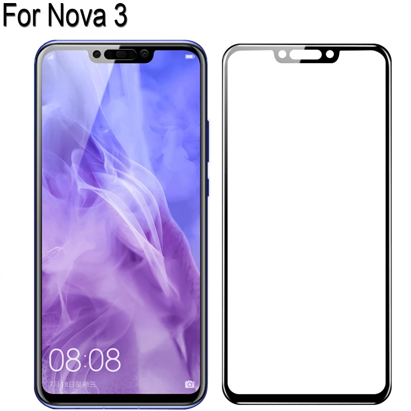 

Изогнутая Защитная пленка для Huawei Nova 3 с полным покрытием, закаленное стекло для Huawei Nova3, защитная пленка для Huawei Nova 3, 2 шт.