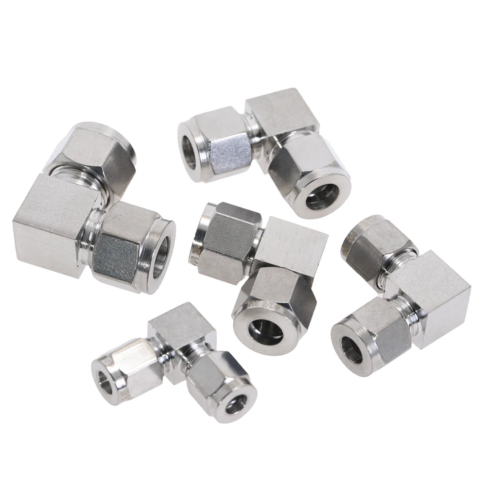 Нержавеющая сталь 304 фитинги для труб два наконечника O.D 3 4 6 8 10 12 1/8 &quot1/4&quot 3/8 &quot90