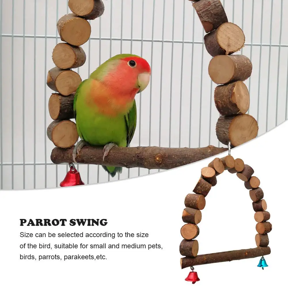 New Arrival Parrot Swing Bird Toy Wooden Stand Pets Birds Parrots Parakeets Supplies For Small And Medium | Дом и сад