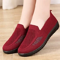 women shoes casual walking sneaker female knitted mesh breathable slip on vulcanized spring summer 2021 fashion comfortable shoe