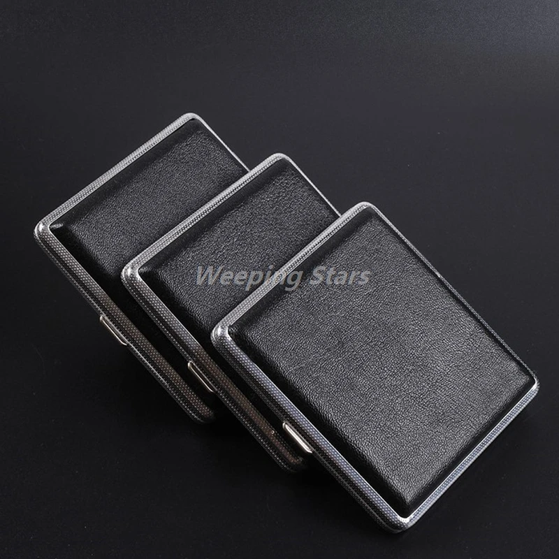 

Double-open Leather Cigars Cases 20pcs Cigarettes Stainless Steel Cigarette Box