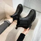 Женские Нескользящие сапоги до середины икры, теплые плюшевые однотонные сапоги со стелькой, Модный комплект, 2021