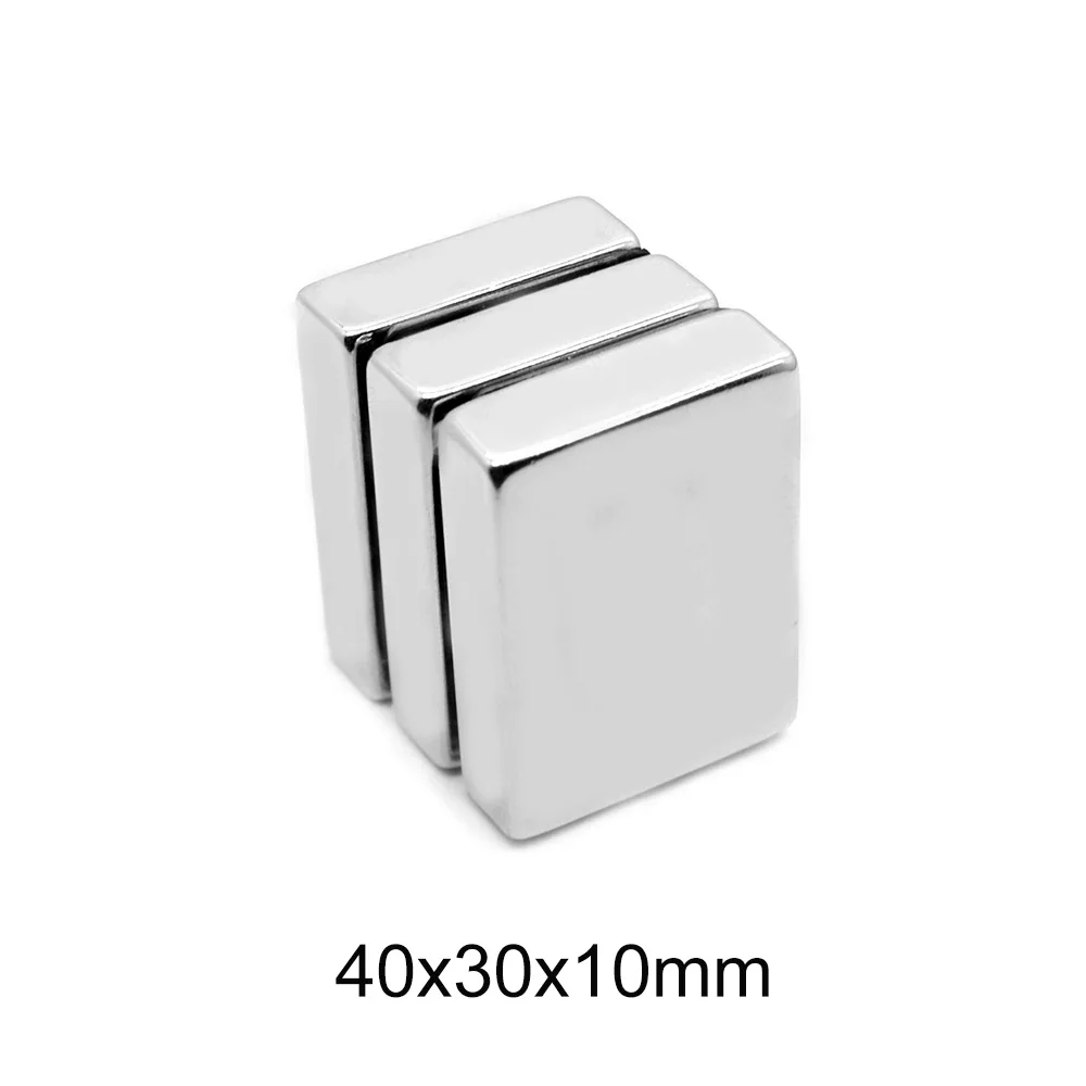 1/2/5 шт. 40x30x10 прочная пластина из Неодимового Магнита 40 мм x 30 постоянный магнитный