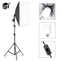 photography softbox lighting kit 50x70cm professional continuous light soft box 2m tripod for photo studio equipment accessories