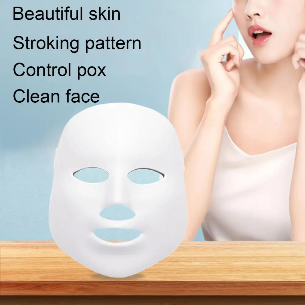 

LED Face Device Anti-Wrinkle Fade Blemish ABS 7 Colors Light Skin Rejuvenation Whitener for Home Use