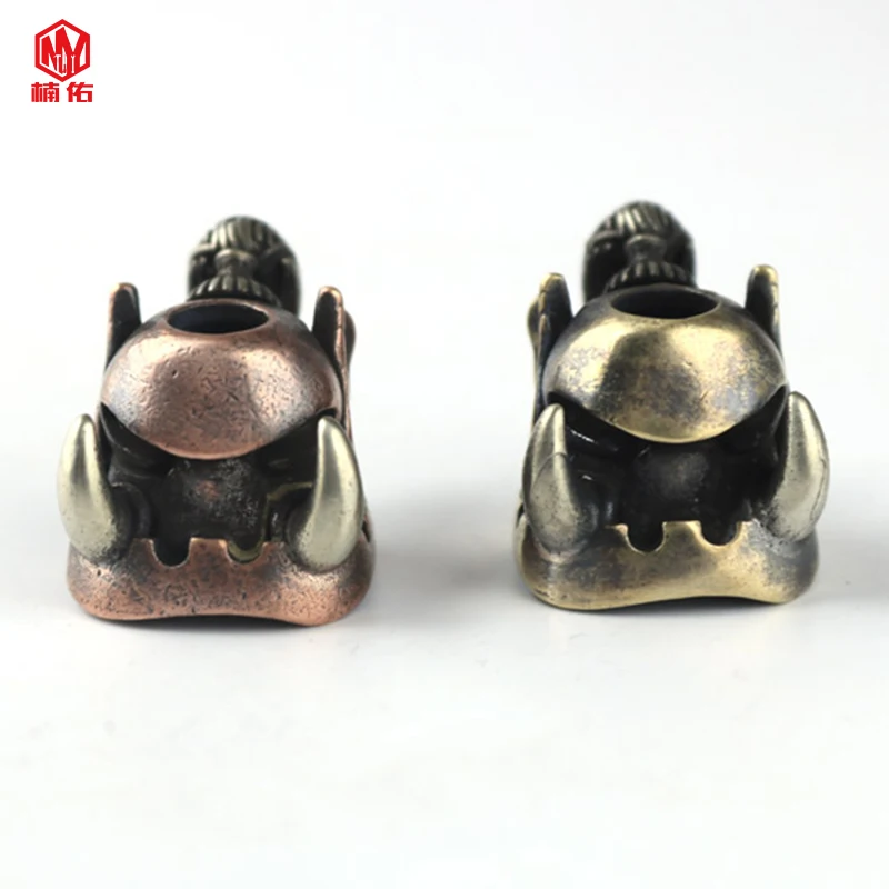 

1 шт. Ретро латунный Красный медный половина Orc EDC нож из Паракорда бусина брелок для улицы инструмент для кемпинга Подвеска DIY Аксессуары