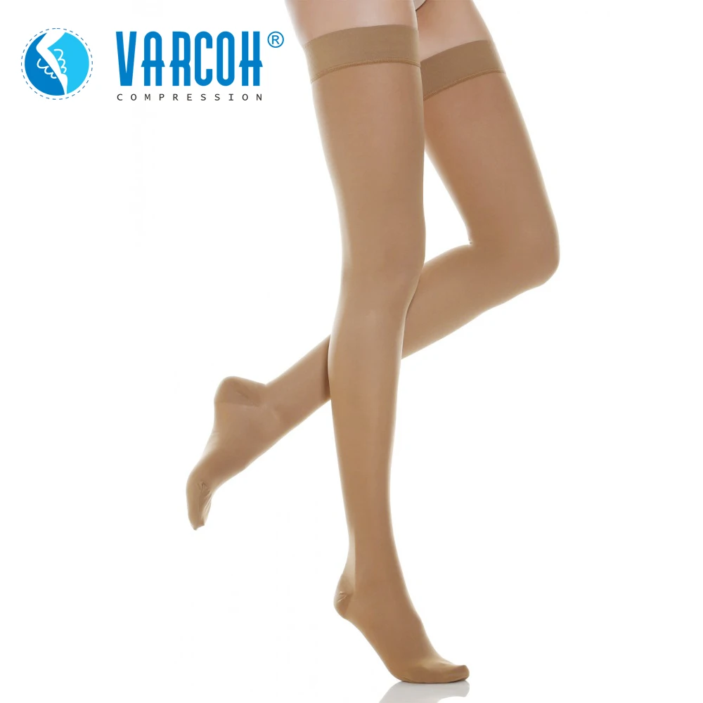 Компрессионные носки 30 40 мм рт. Ст. высокие чулки до бедра для женщин и мужчин