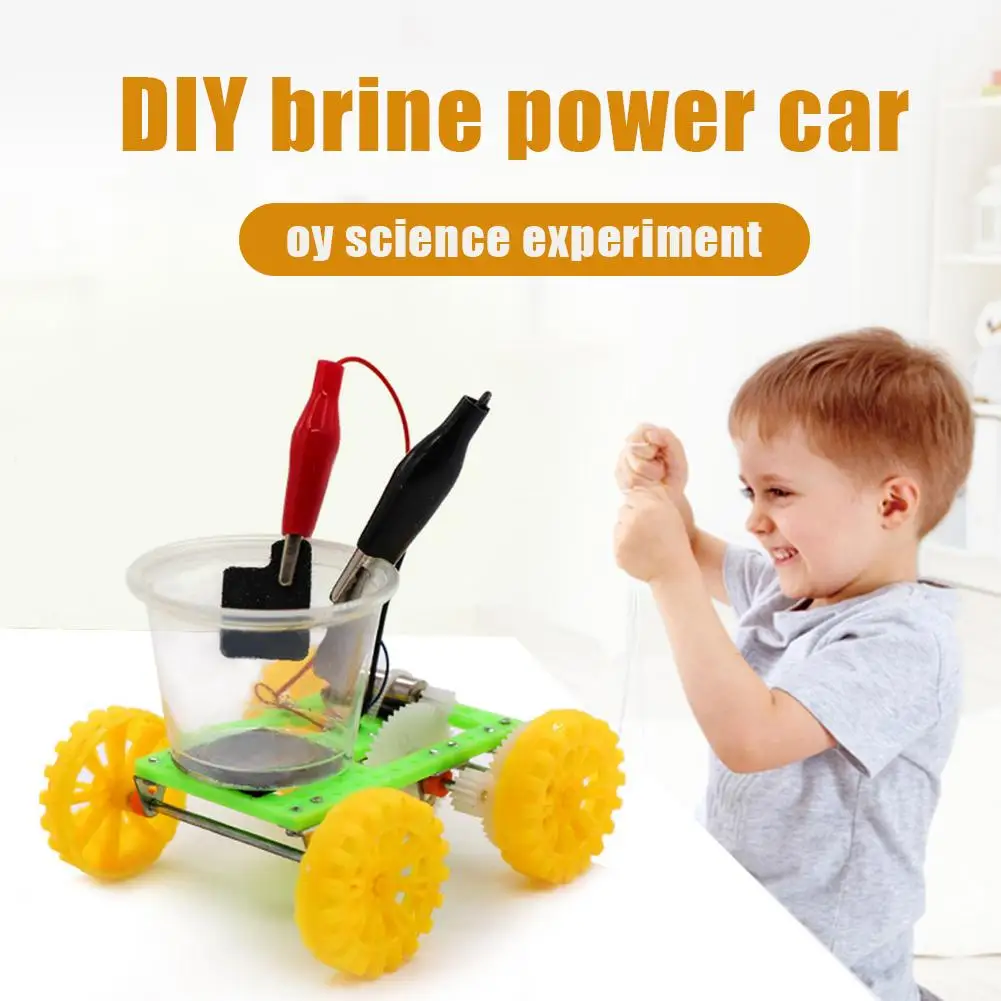 

DIY Science Gizmo Physics Experiment Saltwater Power Car Students Physics Teaching Resources Handmade Puzzle Assembled Toys