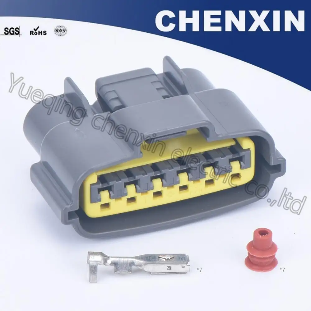 Серый 6 pin водонепроницаемый разъем Автомобильный Электрический жгут