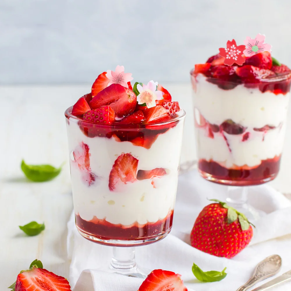 

440Pcs Cake Inserts Rice Paper Cupcake Topper Cake Ornament (Assorted Style)