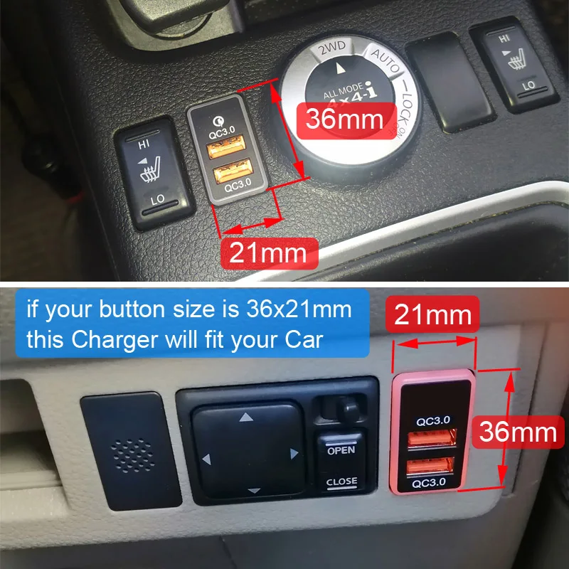 xcgaoon special 5v 2 1a qc3 0 quick charge 2 usb interface socket car charger adapter plug play cable for nissan free global shipping