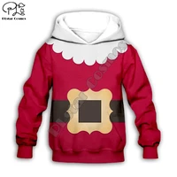 kids baby merry christmas 3d print cartoon boy girl santa claus costumes hoodies sweatshirts zipper jumper