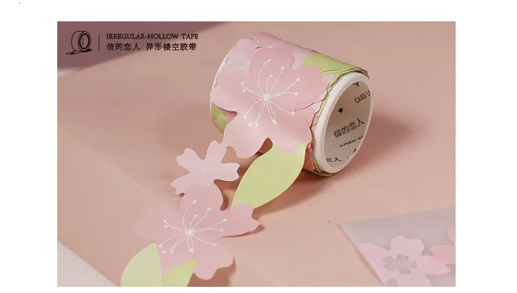 Полая Сакура васи лента Kawaii базовый лепесток декоративная клейкая лента пуля журнал Скрапбукинг DIY стикер школьные принадлежности