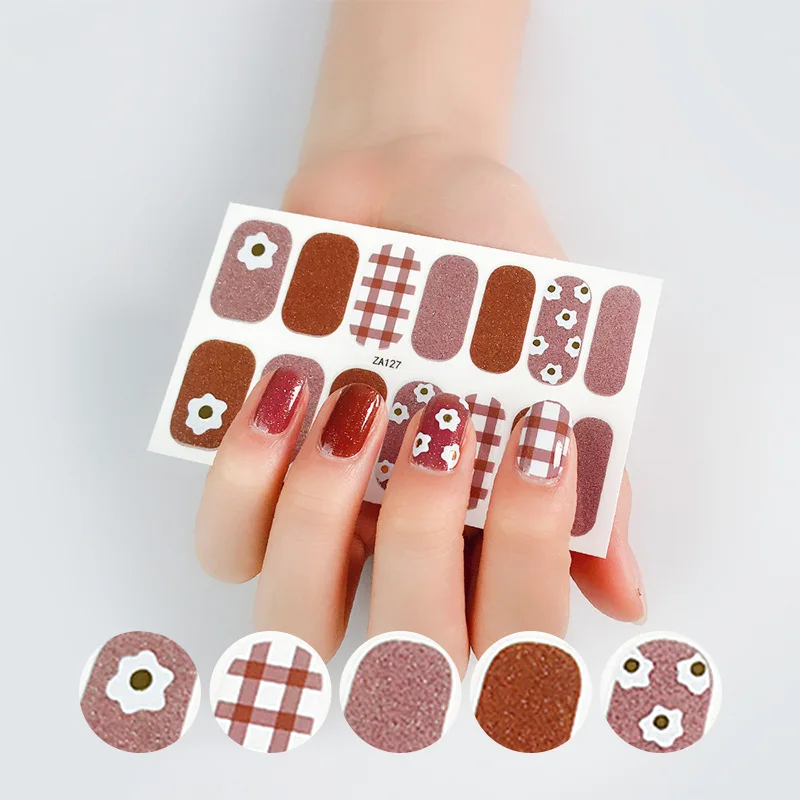 

Christmas Snowflake Flowder Designed Full Wraps Shiny Nail Art Sticker Decals Decoration DIY Salon Manicures Nail Accesoires