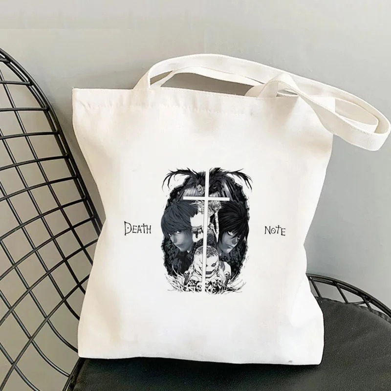 

Death Note shopping bag jute bag shopper recycle bag bolsas de tela canvas bolsa bag sacola jute cloth fabric cabas