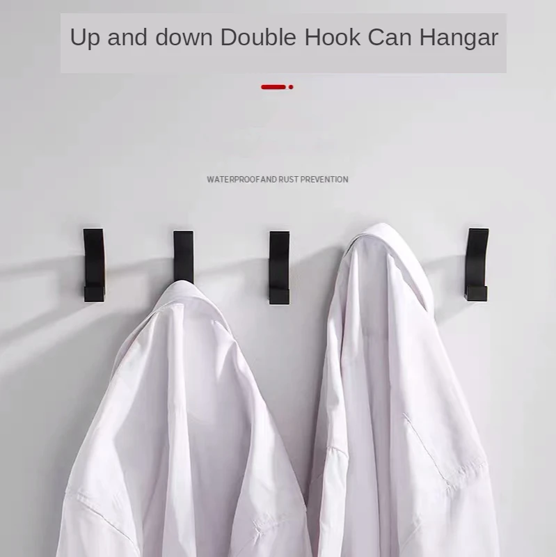 

Hook For Livingroom Kitchen Accessories5PCS Double Hook Black White Towel Hook For Bathroom Clothes Hook Bedroom Robe Hook Coat