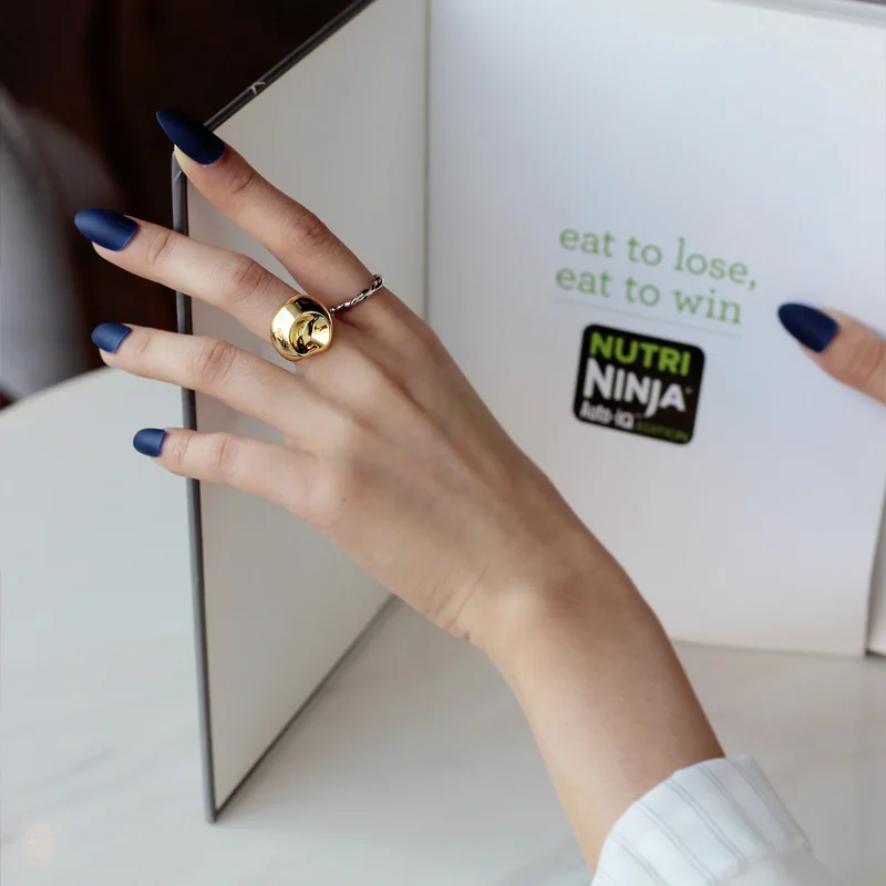 Серебряные блестящие открытые кольца в форме гриба для женщин | Украшения и